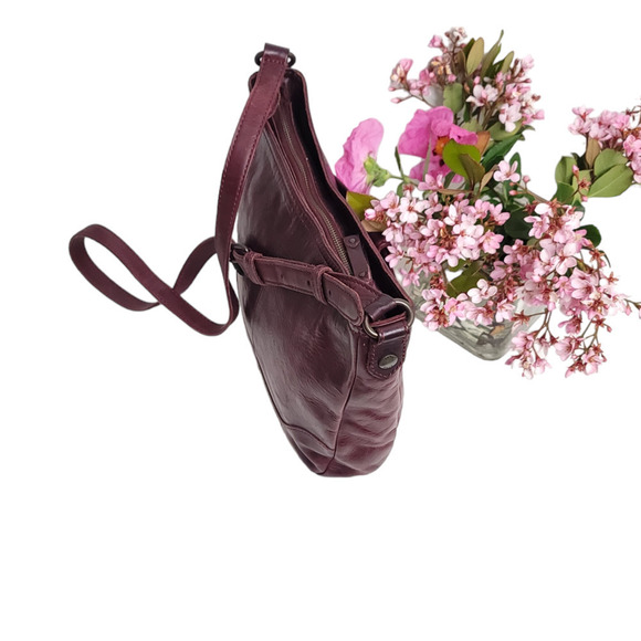 FRYE Melissa Button Crossbody Bag - Brown In Cognac - Picture 9 of 11